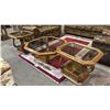 Image 1 : GLASS TOP OCTAGONAL COFFEE TABLE WITH (2) GLASS TOP SIDE TABLES