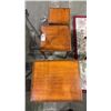 Image 3 : SET OF (3) WOOD NESTING TABLES