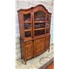 Image 3 : 8 PC VINTAGE FRENCH PROVINCIAL STYLE DINING SUITE: TABLE, 6 BALLOON BACK CHAIRS & BUFFET WITH HUTCH