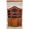Image 5 : 8 PC VINTAGE FRENCH PROVINCIAL STYLE DINING SUITE: TABLE, 6 BALLOON BACK CHAIRS & BUFFET WITH HUTCH