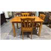 Image 2 : WOOD DINING TABLE WITH 3 CHAIRS