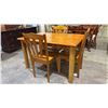 Image 3 : WOOD DINING TABLE WITH 3 CHAIRS