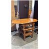 Image 1 : VINTAGE WOOD DROP LEAF SERVING TROLLEY