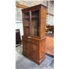 Image 1 : VINTAGE 2-DOOR WOOD CABINET WITH HUTCH