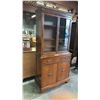 Image 3 : VINTAGE 2-DOOR WOOD CABINET WITH HUTCH