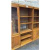 Image 4 : (3) PCS 1980S WOOD ILLUMINATED MODULAR WALL UNIT: DISPLAY CABINET & (2) OPEN STORAGE UNITS