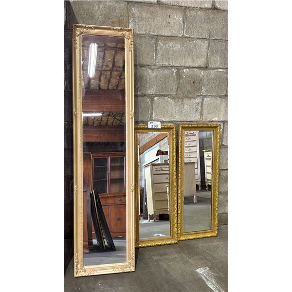 CHEVALIER MIRROR & 2 FRAMED WALL MIRRORS