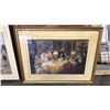 Image 4 : (3) ASSORTED FRAMED PRINTS: "THE OYSTER GATHERERS OF CANCALE", "THE END OF DINNER" & "GOOD EVENING"