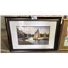 Image 2 : (3) ASSTD. FRAMED PRINTS: "ON A MIDDAY TIDE", "GARDEN SUNFLOWERS" & "KISSIN' BRIDGE"