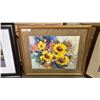 Image 3 : (3) ASSTD. FRAMED PRINTS: "ON A MIDDAY TIDE", "GARDEN SUNFLOWERS" & "KISSIN' BRIDGE"