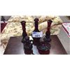 Image 1 : (5) PCS OF AVON 1876 CAPE COD COLLECTION GLASS: DECANTER, (2) CANDLESTICKS, CRUET & SMALL BOWL