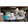 Image 1 : SHELF OF ASSORTED COMFORTER SETS, MATTRESS COVERS, SHEET SETS & THROW BLANKETS