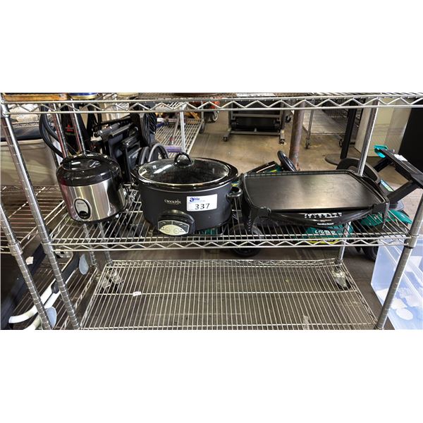 HAMILTON BEACH GRIDDLE, CROCK POT SLOW COOKER & AROMIX SLOW COOKER