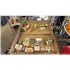 Image 2 : BOX OF CERAMIC DOLL HOUSE FURNITURE, BOWL OF FAUX FRUIT, JU-CA KNIFE W/METAL SHEATH & MORE