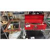 Image 1 : HUSKY RED METAL TOOLBOX & CONENTS & VINTAGE FRAMED WALL MIRROR