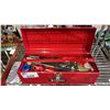 Image 3 : HUSKY RED METAL TOOLBOX & CONENTS & VINTAGE FRAMED WALL MIRROR