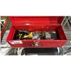 Image 4 : HUSKY RED METAL TOOLBOX & CONENTS & VINTAGE FRAMED WALL MIRROR