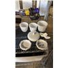 Image 1 : 7 PIECES OF ASSORTED VINTAGE MILK GLASS INCLUDING FENTON HOBNAIL SHOE AND POWDER JAR