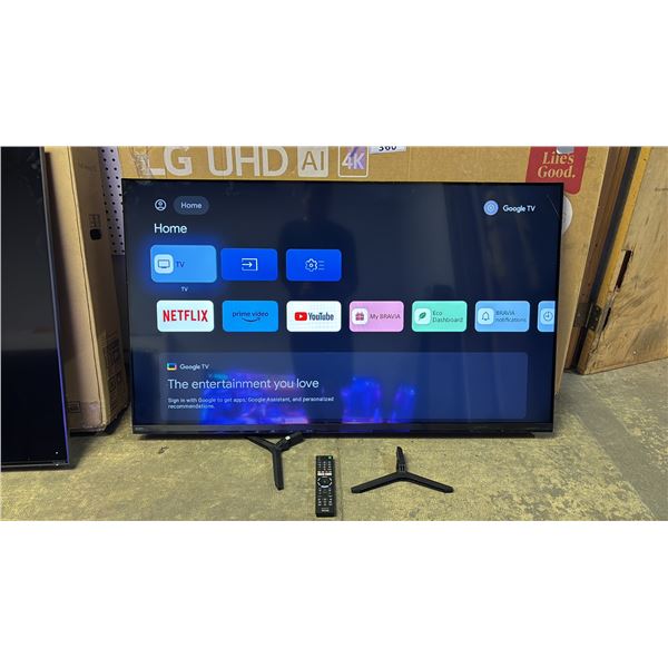 SONY BRAVIA 2 II 55-INCH 4K ULTRA HD SMART TV W/ STAND, REMOTE & BOX *REMOTE BATTERY COVER MISSING*
