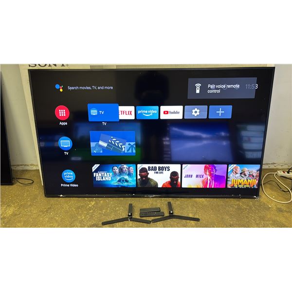 SONY 75" ULTRA HD SMART LED TV WITH STAND, REMOTE & BOX