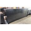 Image 1 : 6-DRAWER DARK WOOD DRESSER WITH REMOVABLE GLASS TOP COVER