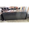 Image 2 : 6-DRAWER DARK WOOD DRESSER WITH REMOVABLE GLASS TOP COVER