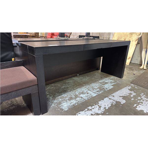 DARK WOOD 6' WIDE DESK WITH 1 DRAWER