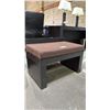 Image 1 : CONTEMPORARY WOOD BENCH WITH PADDED SEAT