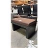 Image 3 : CONTEMPORARY WOOD BENCH WITH PADDED SEAT