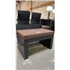 Image 1 : CONTEMPORARY WOOD BENCH WITH PADDED SEAT