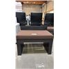 Image 2 : CONTEMPORARY WOOD BENCH WITH PADDED SEAT