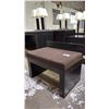 Image 1 : CONTEMPORARY WOOD BENCH WITH PADDED SEAT