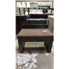 Image 2 : CONTEMPORARY WOOD BENCH WITH PADDED SEAT