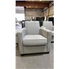 Image 2 : GREY UPHOLSTERED ARM CHAIR *NEEDS CLEANING*