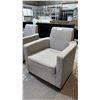 Image 1 : GREY UPHOLSTERED ARM CHAIR *NEEDS CLEANING*