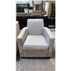 Image 2 : GREY UPHOLSTERED ARM CHAIR *NEEDS CLEANING*