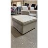 Image 1 : GREY UPHOLSTERED OTTOMAN *NEEDS CLEANING*
