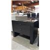 Image 3 : DARK WOOD 2 DRAWER NIGHTSTAND WITH REMOVABLE GLASS TOP
