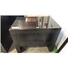 Image 2 : DARK WOOD 2 DRAWER NIGHTSTAND WITH REMOVABLE GLASS TOP