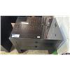 Image 3 : DARK WOOD 2 DRAWER NIGHTSTAND WITH REMOVABLE GLASS TOP