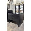 Image 1 : DARK WOOD 2 DRAWER NIGHTSTAND WITH REMOVABLE GLASS TOP
