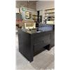 Image 3 : DARK WOOD 2 DRAWER NIGHTSTAND WITH REMOVABLE GLASS TOP