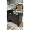 Image 1 : DARK WOOD 2 DRAWER NIGHTSTAND WITH REMOVABLE GLASS TOP