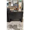 Image 2 : DARK WOOD 2 DRAWER NIGHTSTAND WITH REMOVABLE GLASS TOP