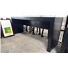 Image 1 : DARK WOOD 6' WIDE DESK WITH 1 DRAWER & REMOVABLE GLASS TOP