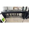 Image 2 : DARK WOOD 6' WIDE DESK WITH 1 DRAWER & REMOVABLE GLASS TOP