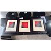 Image 1 : (3) FRAMED  & MATTED ABSTRACT PRINTS: 16" X 14"