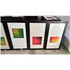 Image 4 : (7) ASSORTED FRAMED & MATTED ABSTRACT PRINTS: 28" X 16"