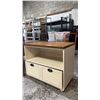 Image 1 : GREY PAINTED TABLE TOP MIRROR & SHUTTERED LATERAL FILE CABINET