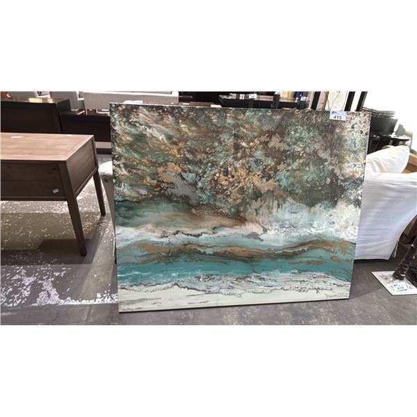 LARGE ABSTRACT GICLEE PRINT ON STRETCHED CANVAS: 60" X 48"